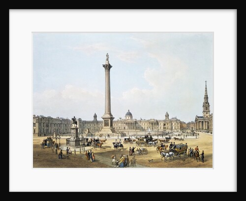 Trafalgar Square, The National Gallery & St.Martin's Church by E. Walker