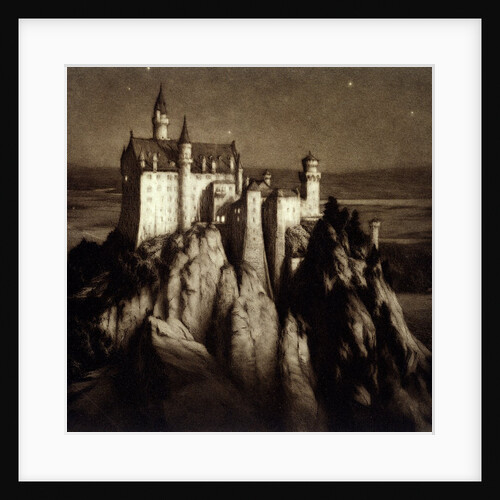 The Mad King's Castle, Schloss Neuschwanstein by night by Percival Gaskell