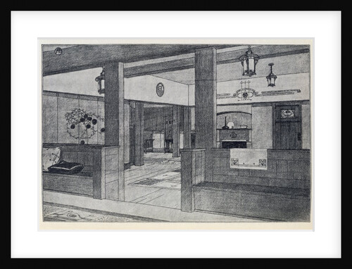 Living room from stairway by unknown