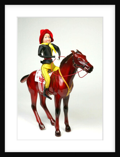 Clockwork horse and cowgirl rider by Quercetti