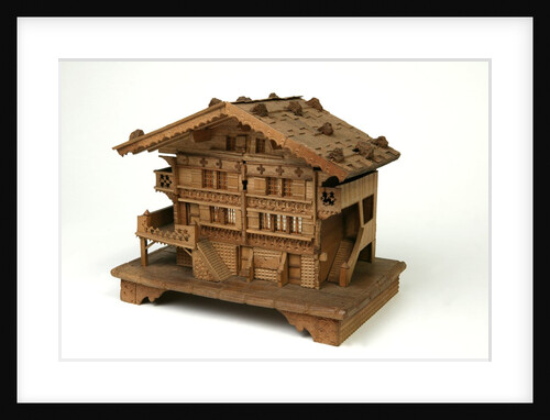 Musical box in the shape of a Swiss chalet by Unknown