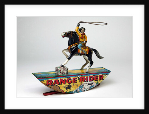 Clockwork Range Rider rocking horse and cowboy by Louis Marx & Co Ltd