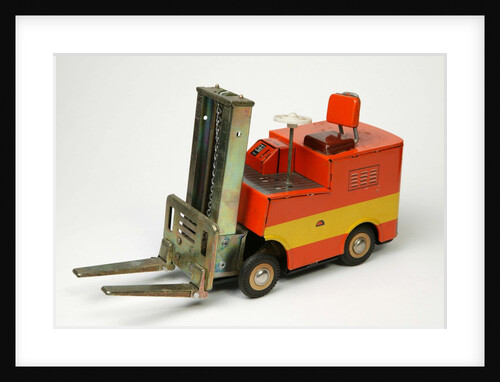 Clockwork toy fork lift truck by Unknown