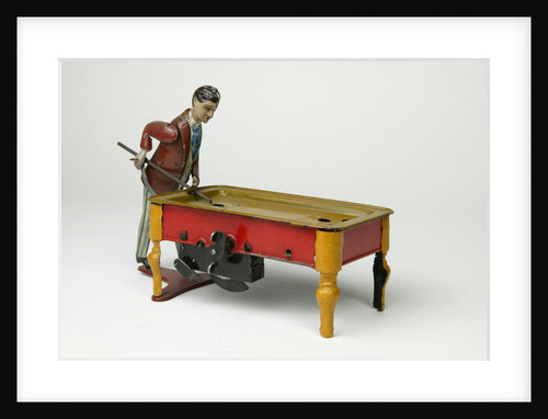 Clockwork toy billiard table by Unknown