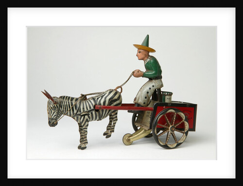 Clockwork zebra and cart by Ernst Paul Lehmann