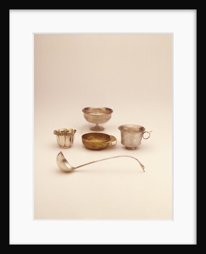 Four Wine Cups and Ladle by Unknown