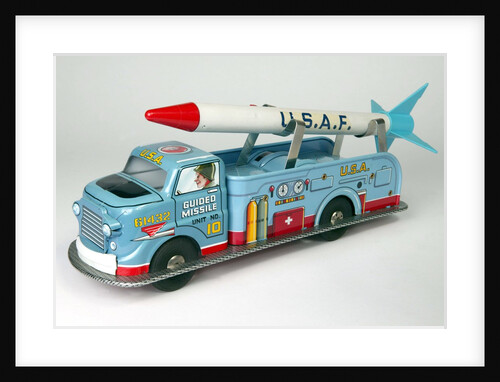 Mechanical toy rocket truck by Louis Marx & Co Ltd