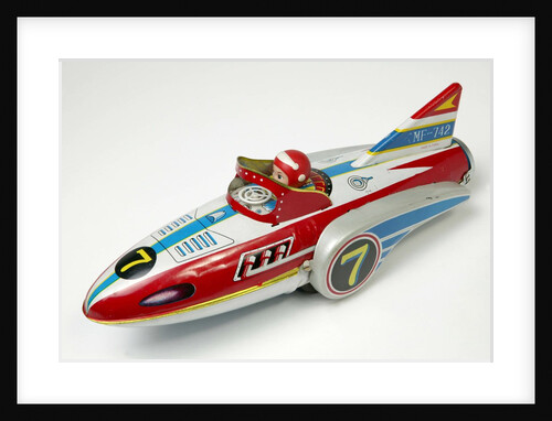 Mechanical toy speed boat by Unknown