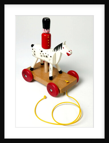 Pull along guardsman on horseback by Escor Toys