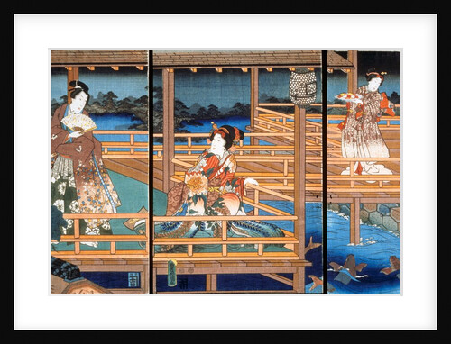Illustration of a scene from Genji Monogatari by Utagawa Kunisada (I)