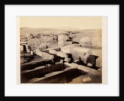 Gizeh, Excavated Temple at the foot of The Sphinx by Francis Bedford