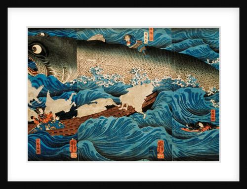 The Spirit of Sanuki-in Saving Tametomo from Suicide by Utagawa Kuniyoshi