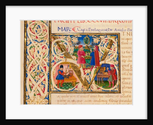 Initial V, from Pliny's Natural History. Italy, mid-15th century by Pliny the Elder