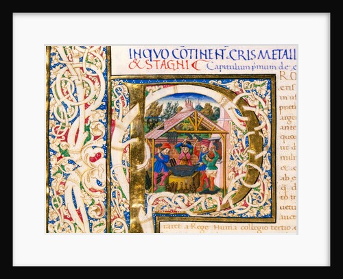 Initial P, from Pliny's Natural History. Italy, mid-15th century by Pliny the Elder