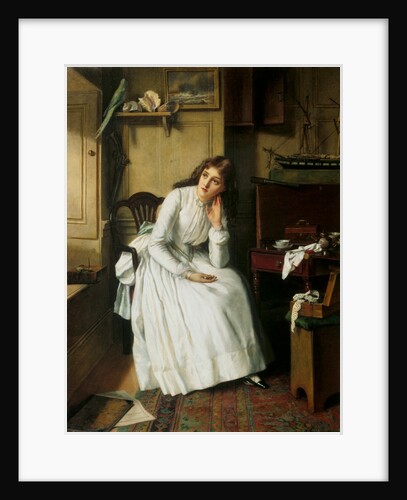 Florence Dombey in Captain Cuttle's Parlour by William Maw Egley