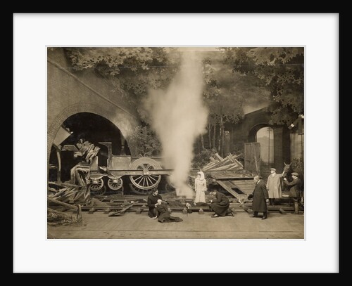 The train crash scene from Cecil Raleigh and Henry Hamilton's The Whip at Drury Lane Theatre by Unknown