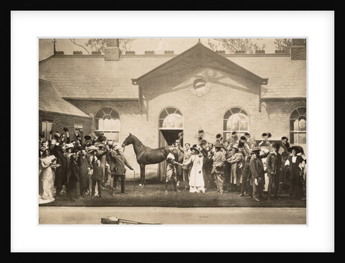 The stables scene from Cecil Raleigh and Henry Hamilton's The Whip at Drury Lane Theatre by Unknown