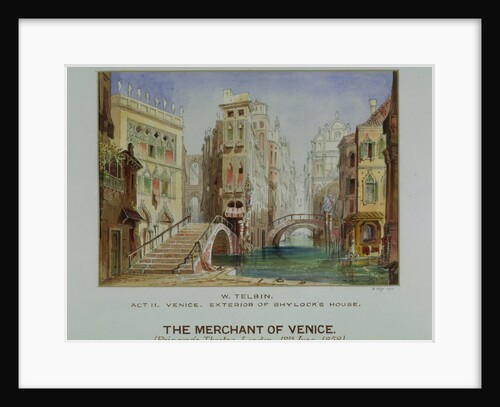 Stage Design for The Merchant of Venice by Unknown