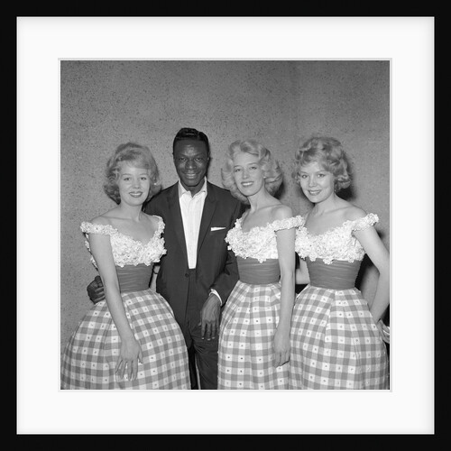 Beverley Sisters and Nat King Cole by Harry Hammond