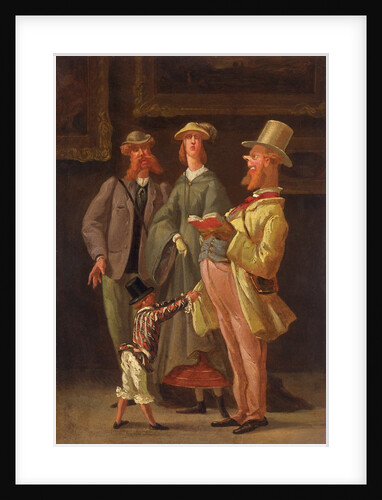 English Tourists at the Louvre, attributed to Philippe Jacques Linder by Philippe Jacques Linder