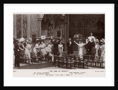 The Village Church scene from The Sins of Society at the Drury Lane Theatre by Foulsham and Banfield