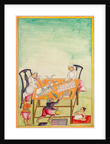 Two draughtsmen at work. Madras, India, late 18th century by Unknown