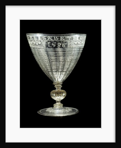 Clear Glass Goblet by Jacob Verzelini the Elder & Anthony de Lysle