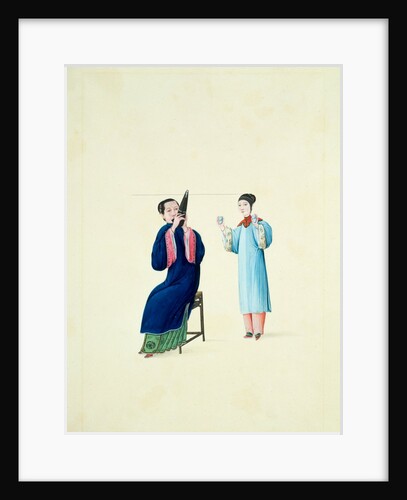 A Woman Playing a Sheng by Unknown