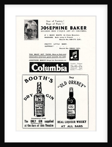 Programme featuring Josephine Baker in her first appearance in London in the Casino Theatre by Anonymous