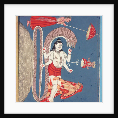Vishnu reclining on the serpent Ananta. Calcutta, India, 19th century by Unknown