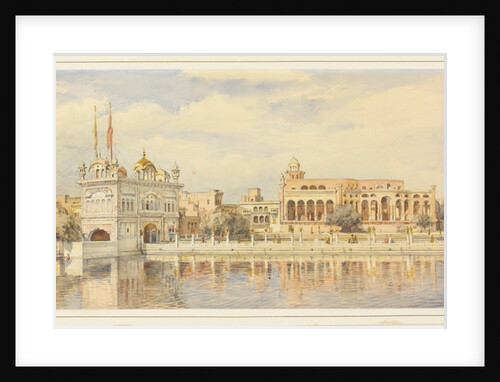 Tank & Marble Causeway the Sikh Temple Amritsar. William Carpenter. Amritsar, India, c.1854 by William Carpenter