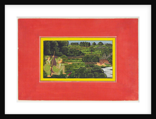 A tiger hunt. Jaipur, India, 19th century by Unknown