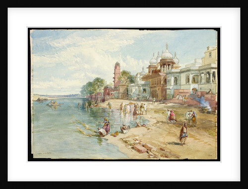 Muttra on the Jumna by William Simpson