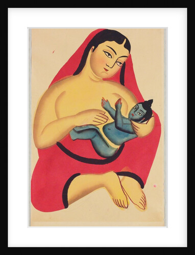 Krishna being nursed by Jasoda, his first mother by Nibaran Chandra Ghosh