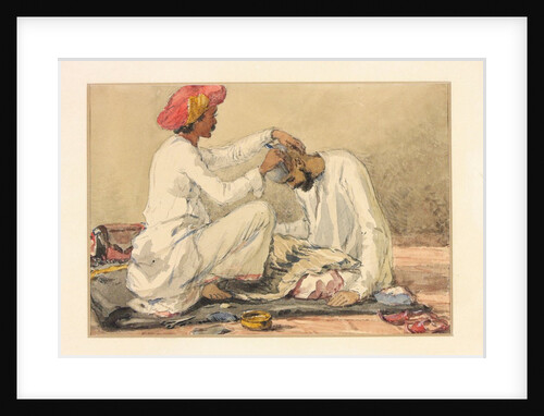 A muslim having his head shaved by William Carpenter