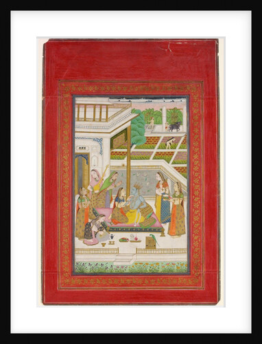 Radha embracing Krishna. Hyderabad, India, 18th century by Unknown