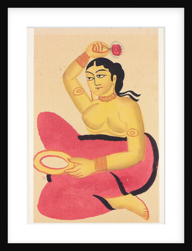 Courtesan with a mirror by Nibaran Chandra Ghosh