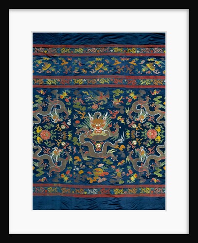 Panel with five four-clawed dragons by Unknown
