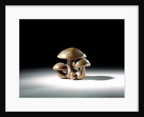 Netsuke cluster of mushrooms by Unknown
