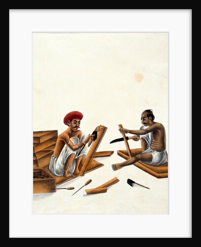 Two Carpenters at Work. Benares, India, early 19th century by Unknown