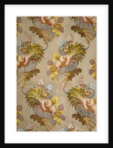 Floral textile design by Unknown