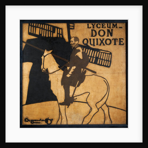 Design for a poster of the play Don Quixote at The Lyceum Theatre by James Pryde