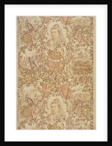 Wallpaper commemorating Queen Victoria's Golden Jubilee by Unknown