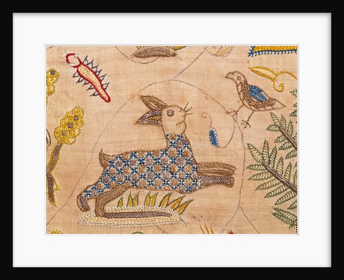 Cover, detail of a running rabbit. England, early 17th century by unknown