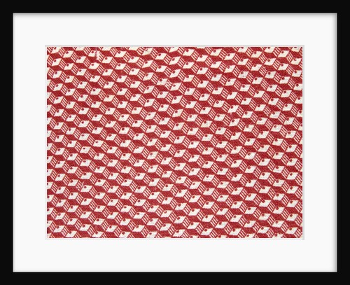 Textile sample with geometric pattern by Unknown