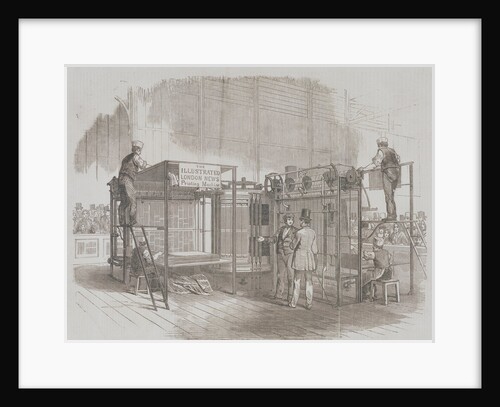 Patent Vertical Printing Machine in the Great Exhibition. England, 1851 by Anonymous