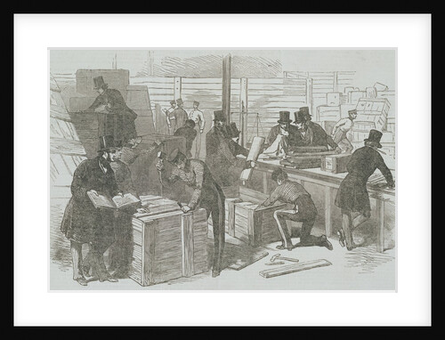 Unpacking Goods in the Great Exhibition Building. England, 1851 by Anonymous