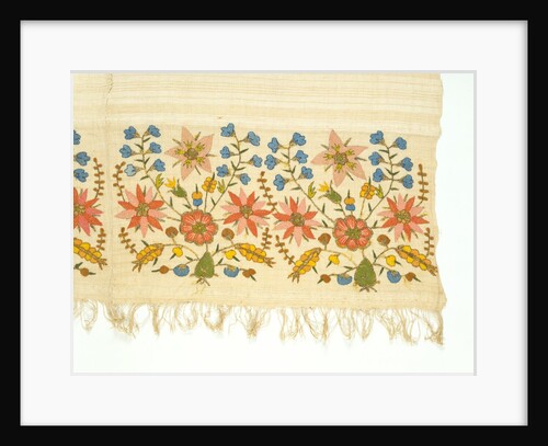 Embroidered bath wrap by Unknown