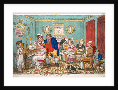 Farmer Giles and wife showing off their daughter Betty by James Gillray