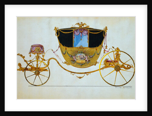 Design for a Town Coach. England or France, late 18th century by Unknown